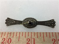 Sterling & marcasite pin 11 grams