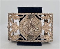 Taxco Mexico Sterling Silver Cowboy Belt Buckle
