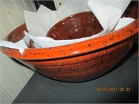 Pottery Nesting Bowls Lot