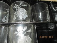 1950's Royal Rose Glasses w/Box