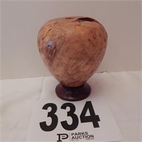 DRYWOOD VASE MADE FROM MAPLE BURL BLOOD WOOD BY