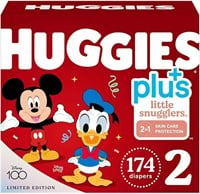 Little Snugglers Plus Diapers Size 2, 174 Count