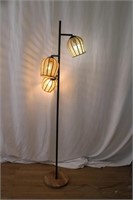 NATURAL JUTE TWINE FLOOR LAMP WITH FOOT SWITCH