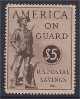 US Stamps #PS15 Mint LH Postal Savings 1941 $5 hig