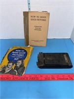 Vintage Kodak pocket camera and book