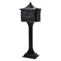 Gibraltar Pedestal All In One Mailbox Black