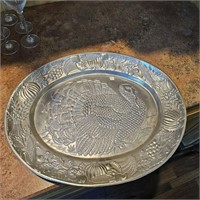 Large Aluminum Turkey Platter Serving Dish