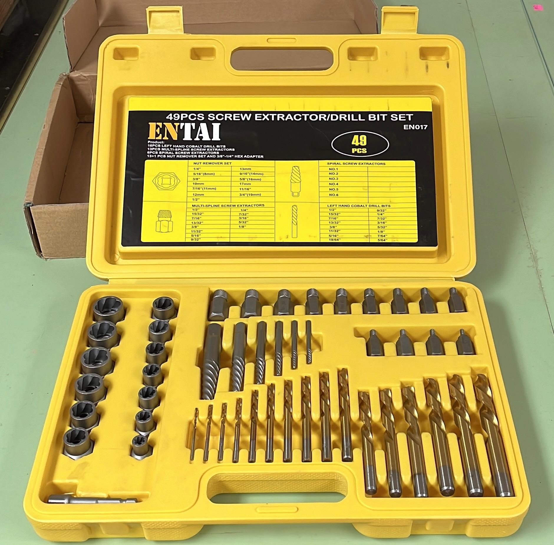 Entai 49 Piece Screw Extractor/Drill Bit Set