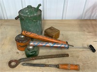 Vintage Fuel Can, Sprayers & Other Items