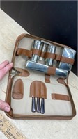 Vintage Men's Travel Grooming Set in Case