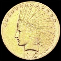 1910-S $10 Gold Eagle ABOUT UNCIRCULATED