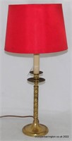 Vintage Brass Candlestick Table Lamp