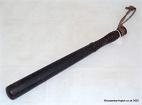 A Victorian Hardwood Turned Police Truncheon.