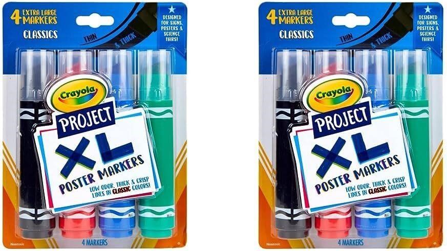 Crayola XL Poster Markers  Assorted Classic Colors