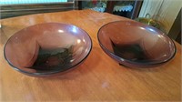 2 violet 12 inch serving bowls