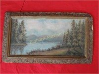 Vintage Framed Picture Approx. 15" x 9"