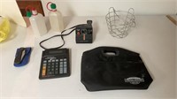 Calculator, pocket knife, camera, and more