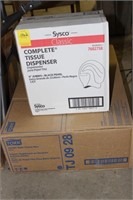 sysco toilet tissue dispenser and rolls