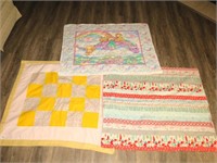 (3) Baby Quilts - (1) Whole Cloth, (2) Hand Made
