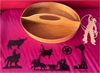 Q - WESTERN SILHOUETTES & DIVIDED TRAY (L134)
