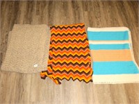 (3) Afghan Throws - one appears to be a baby