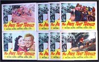 Set 8 original "The Pace that Thrills" lobby cards