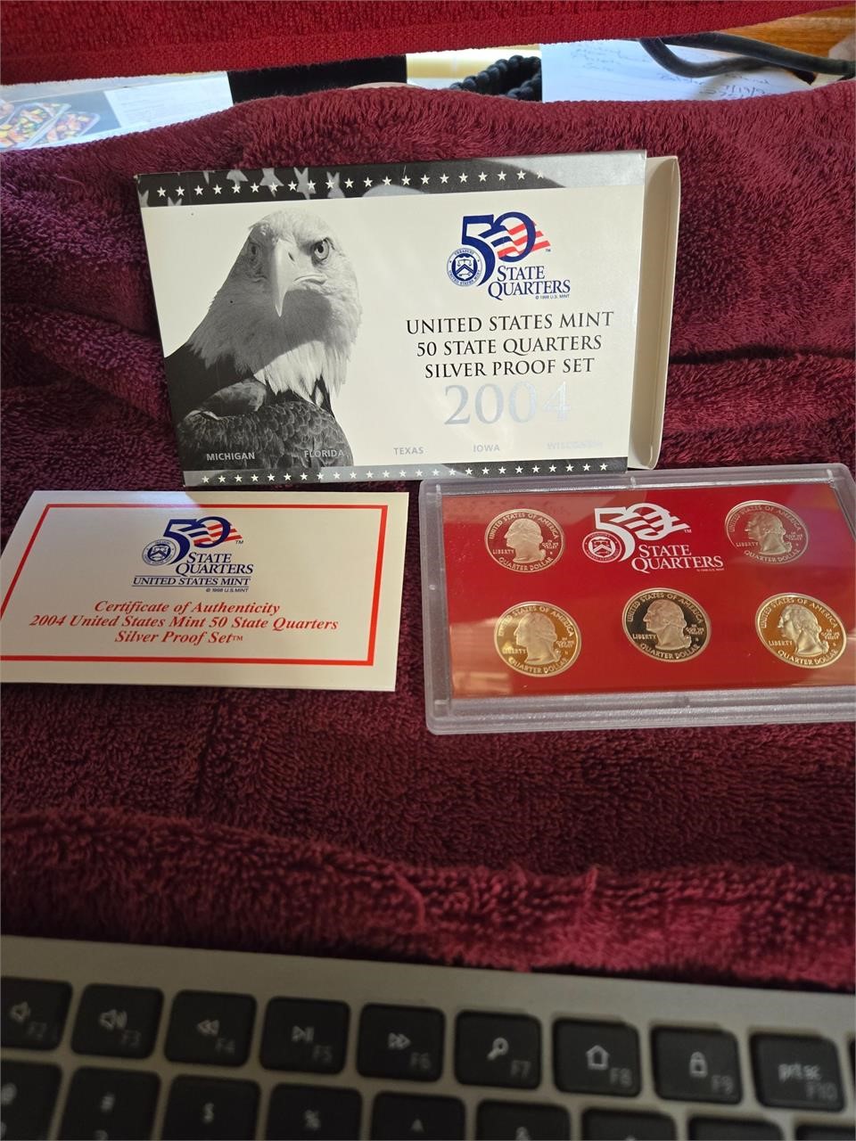 2004 US Mint Silver Proof Set 50 State Quarters