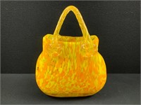 Blown Glass Purse Vase