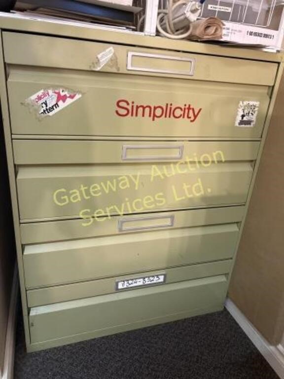 4 Drawer Pattern Cabinet full of Patterns