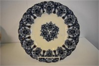 FLOW BLUE J&G MEAKIN PLATE 10" - GOLD ACCENTS