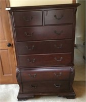 Solid Cherry Gentleman's chest on chest 7 drawers