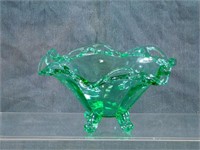 Imperial Lace Emerald Green Footed Dish