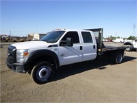 2013 Ford F450 Crew Cab Flatbed Truck