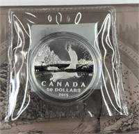 2015 Canada 50 dollar 999 fine silver proof coin