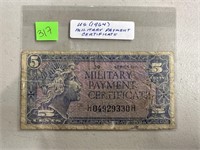 1964 MILITARY PAYMENT CERTIFICATE