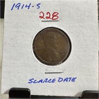1914-S WHEAT PENNY CENT SCARCE DATE