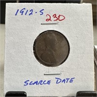 1912-S WHEAT PENNY CENT SCARCE DATE