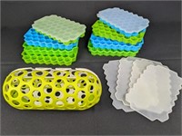 (1) Boon dishwasher basket & (8) Freezable Trays