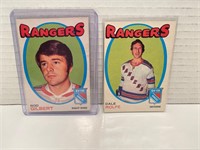 1971/72 New York Rangers Card Lot