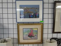 2 Framed Art Prints, Nautical; One Photo, David Si