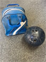 Vintage Galaxie Bowling Ball and Bag