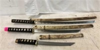 3 Very Cool Katana Swords w/ Sheath's Y6C