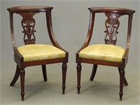 Pair Mahogany Chairs
