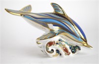 ROYAL CROWN DERBY PAPERWEIGHT "DOLPHIN"