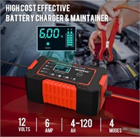 ($35) Car Battery Charger, 12V 6A Smart Battery