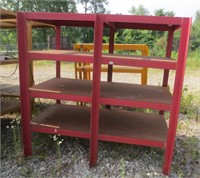 Storage rack, 6' x 42" x 6' tall, red