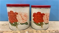 2 Vintage Kitchen Canisters