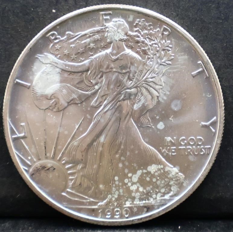 1990 silver eagle coin