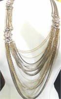 MULTI STRAND ERICKSON BEAUMON + SWAROVSKI NECKLACE