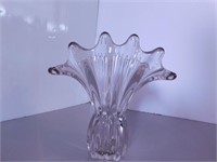 Vase de verre soufflé, transparent